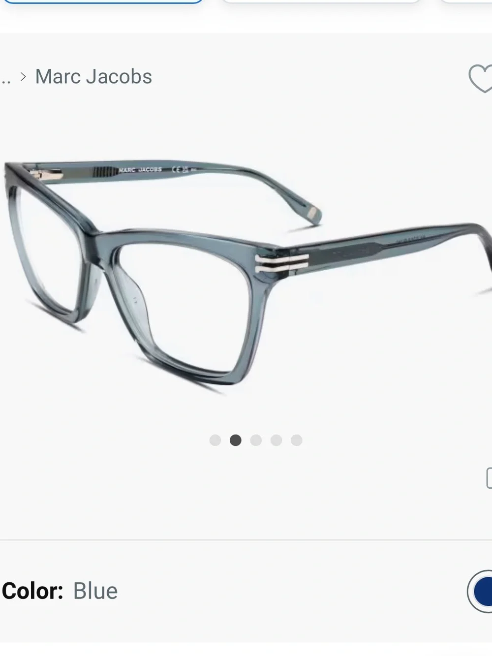 Marc Jacobs Women's Blue Square Frame Eyeglasses
